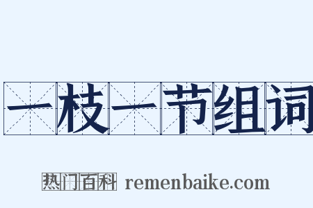 一枝一节组词是什么意思的图片